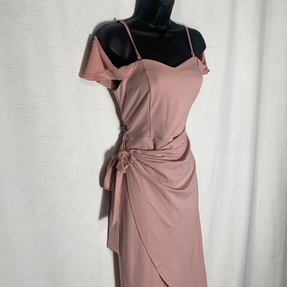 Jasambac Wrap Hem Spaghetti Straps Midi Dress Size S - Picture 5 of 10